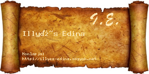 Illyés Edina névjegykártya