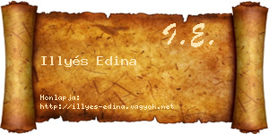 Illyés Edina névjegykártya